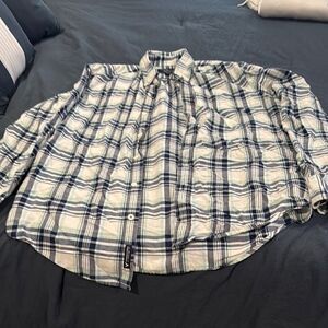 J.Crew Blue Plaid Button-Up Shirt